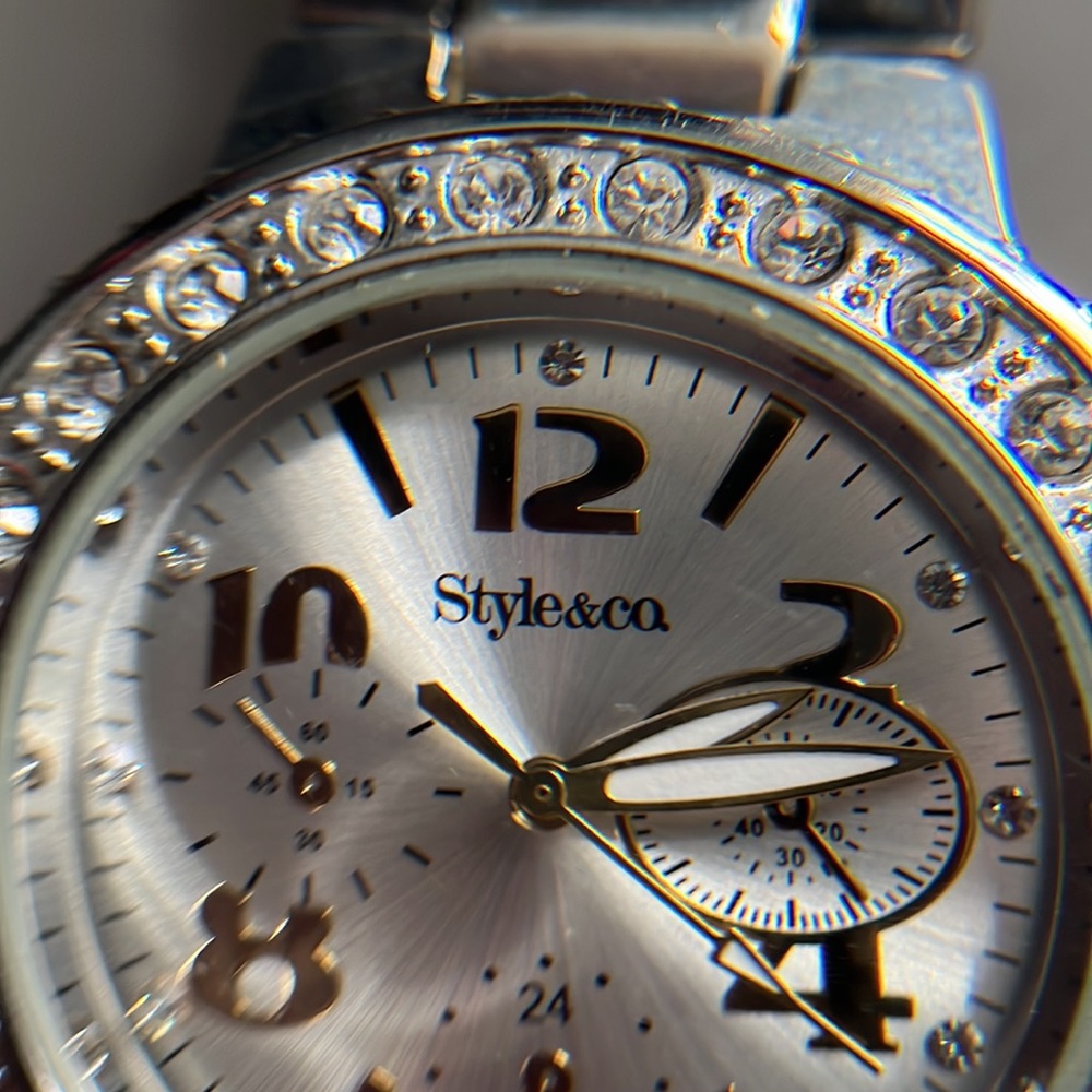 Style & Co Ladies Rhinestone Watch - Picture 2 of 15